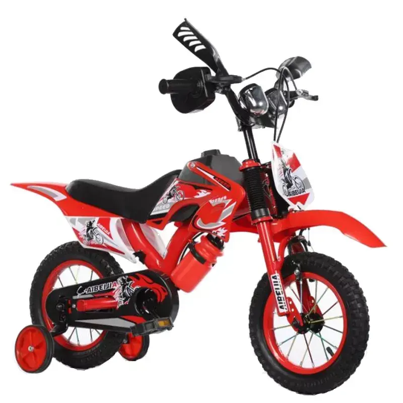 Bicicleta de Montaña Hina para niños, diseño de moto de 12 pulgadas, 16 pulgadas
