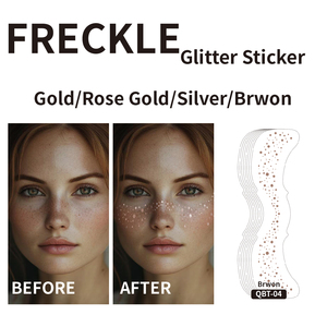 بقع ماكياج براقة ملصق وشم مؤقت مثير نمط النمش البني الوجه الجسم تصميم الفن عطلة الحفلات المهرجانات الورقية - Product Image 6