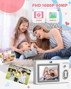 ミニデジタルカメラ48MPデュアルレンズ1080P4Kゲームカメラ子供用ピンク、ホワイト、ブラックのデジタルカメラで利用可能 - Product Image 3