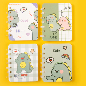 Cuaderno Kawaii con bobina personalizado, Mini cuaderno en espiral de dibujos animados, diario A7, papel de escritura, papelería, cuaderno diario