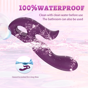 Yove महिलाओं के दोहरे सिर हैंडहेल्ड तरल सिलिकॉन एब्स हीटिंग योनि वाइब्रेटर डिल्डो ipx65 वाटरप्रूफ 10 स्पीड g-स्पॉट खरगोश - Product Image 5