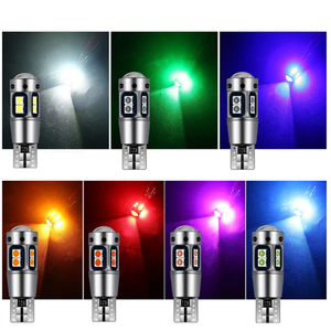 ไฟป้ายทะเบียน LED 10SMD T10ใหม่12V 6000K อุณหภูมิสี CANbus ถอดรหัส CANbus อ่านสูงอุปกรณ์ตกแต่งภายในรถยนต์ - Product Image 2