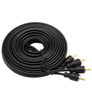 工厂热卖汽车立体声音频电缆2R-2R插头，带RCA连接器线束，用于放大器改装 - Product Image 1