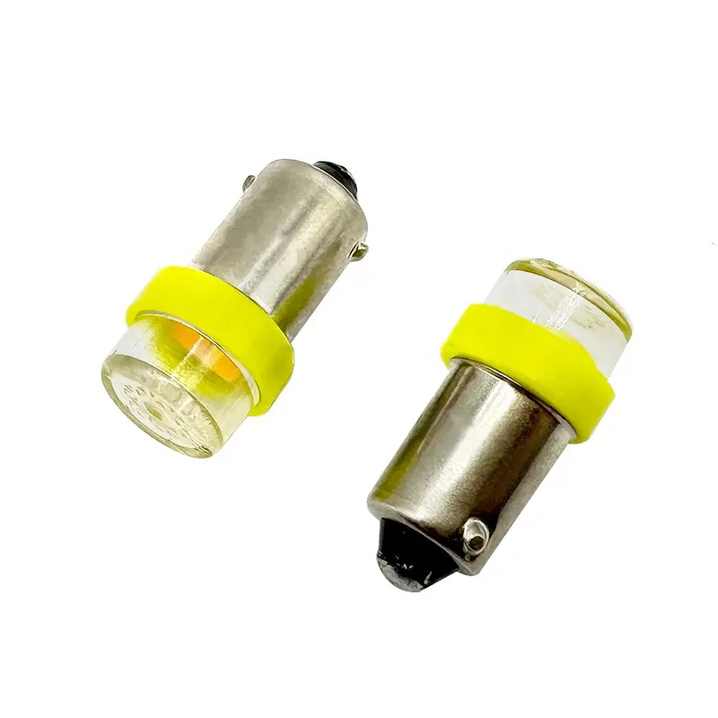 ADT 44 BA9S #555 insertar no fantasma Color amarillo claro 2 bombillas Led de diamante AC 63 voltios luces LED de pinball