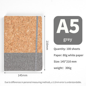 Custom Logo A3 Cork Stitching <strong>Notebook</strong> 100 Sheets Wheat Straw Environmentally Friendly PU Cloth Embedded Pen Slot Cross-Border - Product Image 6