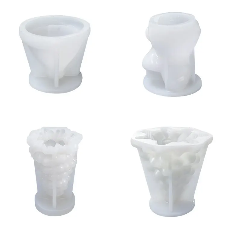Moldes de silicone para sabão e velas de aromaterapia, moldes 3D feitos à mão para fazer velas, atacado na China