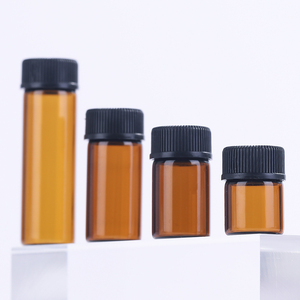 Capacity 1ml <strong>2</strong> <strong>ml</strong> <strong>3</strong> <strong>ml</strong> Liquid Sample Packaging Amber Glass Bottles Vials With Black Screw Cap - Product Image 3
