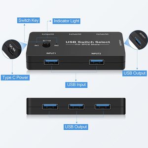 通用串行总线KVM开关通用串行总线3.0 2.0切换器视窗KVM开关10电脑键盘鼠标打印机2 pcs共享4台设备通用串行总线开关 - Product Image 6