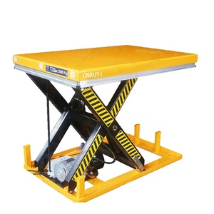 Mechanized Scissor Lift Table <strong>Platform</strong> Raises and Lowers <strong>Loads</strong> Goods on Sale - Product Image 1