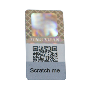 Sistema de consulta de autenticidad personalizado, Impresión de etiquetas a prueba de manipulaciones, etiquetas de seguridad PET, código QR oculto, pegatinas de rascado de trayectoria 3D - Product Image 1