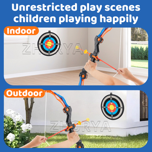 Zhorya emniyet çekim katlanır yay ve ok okçuluk oyunu seti oyuncak hedef ile çocuklar için LED ışık up avcılık serisi oyuncak - Product Image 4