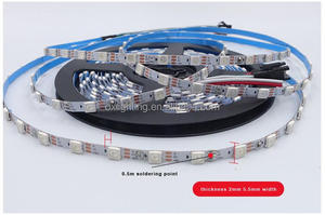 Tira de luces Led direccionable, cinta de 5MM WS2812b, 5v, WS2812, Color de ensueño, RGB, RGBIC píxel, Digital, DMX - Product Image 5