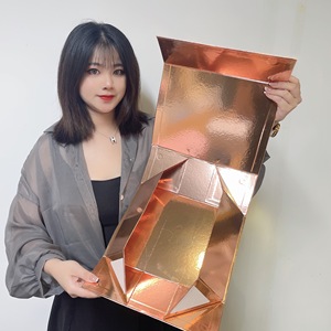 Free Samples <strong>Gift</strong> Storage Folding Pink Decorative Packaging Paper Small Shipping Boxes Cute - Product Image 3
