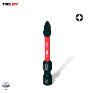 Tác động PZ đầu bit 1/4 "Hex Shank S2 thép công nghiệp lớp Chrome/Đồng bằng kết thúc CNC gia công lời khuyên với từ tip OEM 1 mảnh - Product Image 1