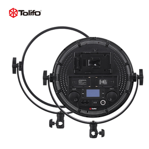 Tolifo R-S60B 60w 600 <strong>LEDs</strong> 12inch 3200K-5600K Bi-color Continuous Photography Round Panel Soft <strong>LED</strong> Video Light - Product Image 1