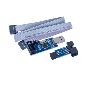 1 adet yeni USBASP USBISP AVR programcı USB iss USB ASP ATMEGA8 ATMEGA128 destek Win7 64K 10Pin 6 Pin adaptör panosu