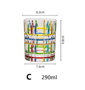 Hot-selling and High-quality Glass <strong>Cups</strong> with Hand-painted Patterns for Milk,cola,tea,juice - Product Image 6
