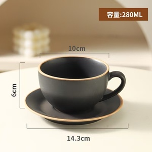 Mカラー釉薬厚めセラミックカプチーノラテカッププロフィギュアカップスタンダードコンペティション口コーヒーカップマグ - Product Image 6