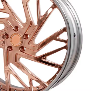 Rcsr 2 Mảnh 18 19 20 21 22 23 24 26 Inch Chrome Rose Golg Sâu Món Ăn Nhôm Bánh Xe Giả Mạo Vành Bánh Xe Hợp Kim Cho Xe Ô Tô Sang Trọng - Product Image 5