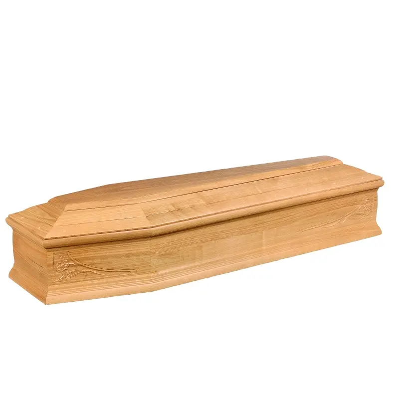 Высокое качество доставка экспорт резьба деревянный кремационный гроб Китай древесные гробы производитель