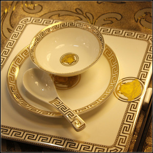餐饮陶瓷盘碗餐厅盒骨瓷餐具桌展示套 - Product Image 3
