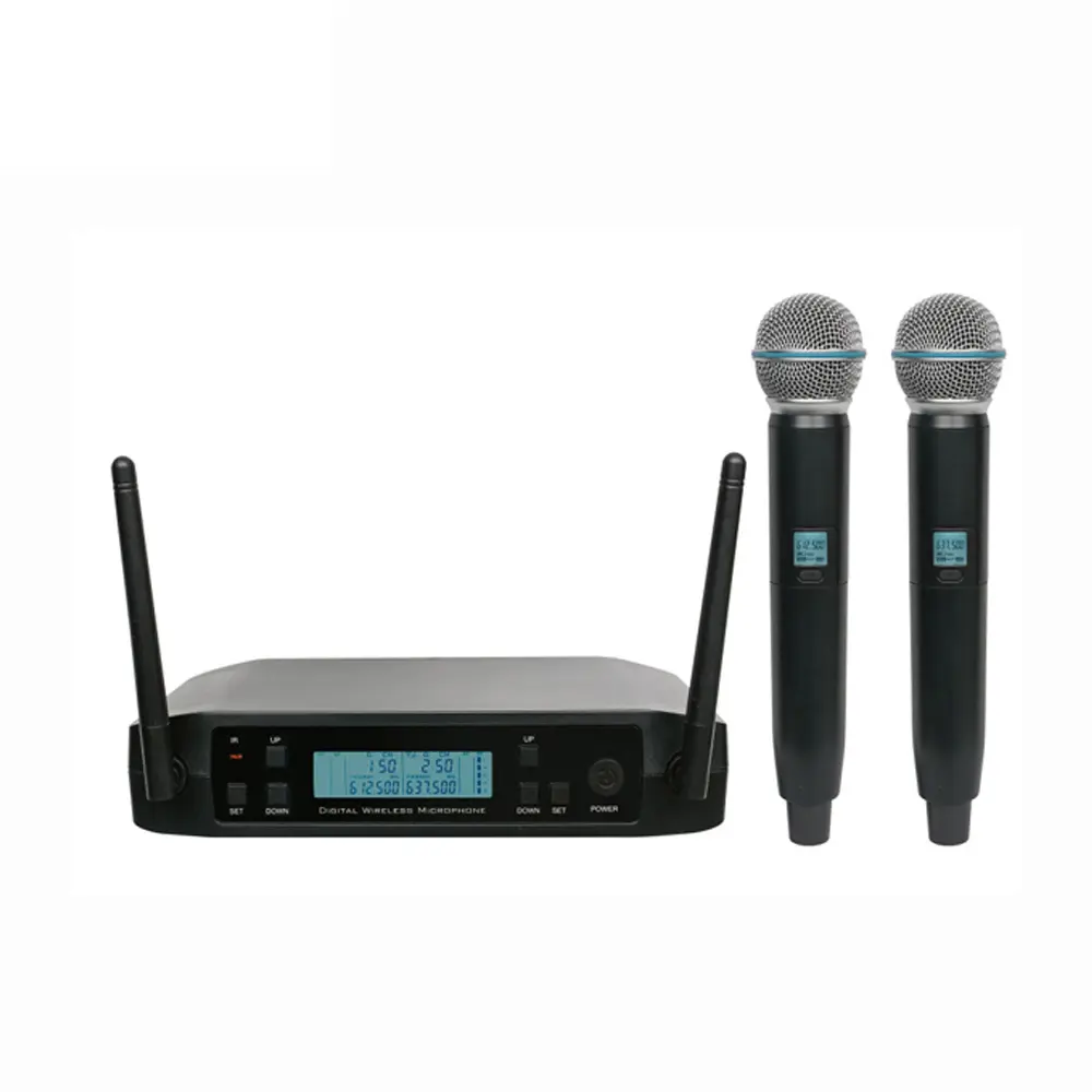 BA240 Cheap price uhf dual channel handheld long range wireless microphone