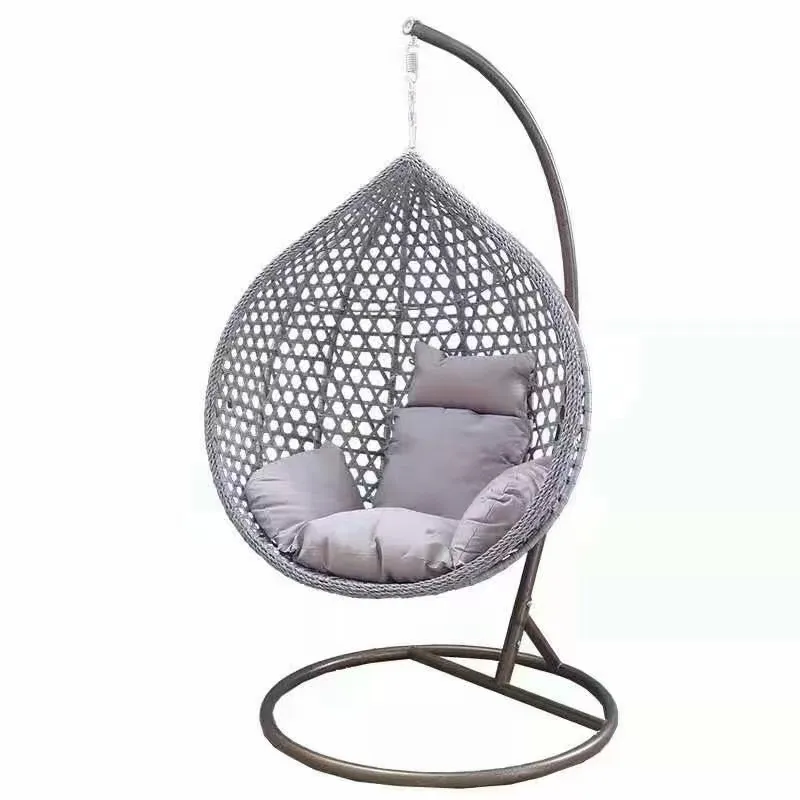 Competitive price single hanging chairs from JUNLIN with iron tube construction on Alibab