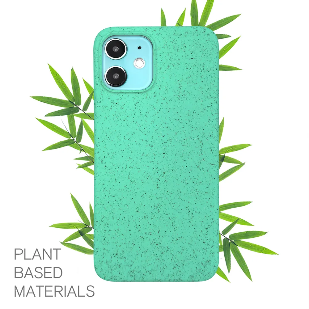 Custodia per telefono organica antibatterica TENCHEN, cover per telefono compostabile a base vegetale senza plastica per iPhone 13 14