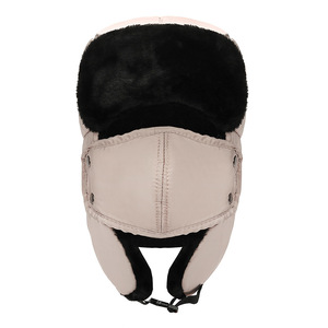2024年帽子男性トルーパーロシア冬マスクLei Feng Hat Ushanka Bomber潮暖かい帽子屋外サイクリング耳キャップ