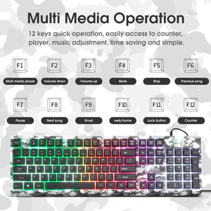 Onikuma Tz3005 3 N 1 ordenador Rgb teclado y ratón y alfombrilla de ratón para juegos teclados Combo de ratón para ordenador de escritorio Pc Gaming - Product Image 6