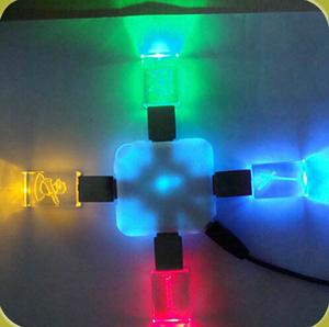 Nhanh Chóng Sét Glass Không Dây Ánh Sáng Lên Nhảy 2.0 4Gb Led Logo Usb Ổ Đĩa Flash Với Trường Hợp Và Bìa - Product Image 3