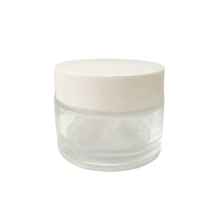 Offre Spéciale 50g verre vide emballage pot cosmétique blanc crème pour le visage récipient