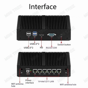ファンレスビジネスインダストリアルコンピュータコアI3 7100U I5 7200U低電力6 * i211 LanミニPCネットワークホームサーバーPentium 4405U Linux - Product Image 2