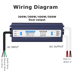 微光400W IP67防水发光二极管条形灯电源12v24v单输出，5A电流600W功率220v/240v输入 - Product Image 3