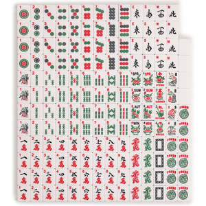 Amerikan Mahjong seti UV baskı Logo özelleştirilmiş desen Mahjong hattı renkli baskılar ile 166 kalite akrilik fayans - Product Image 5