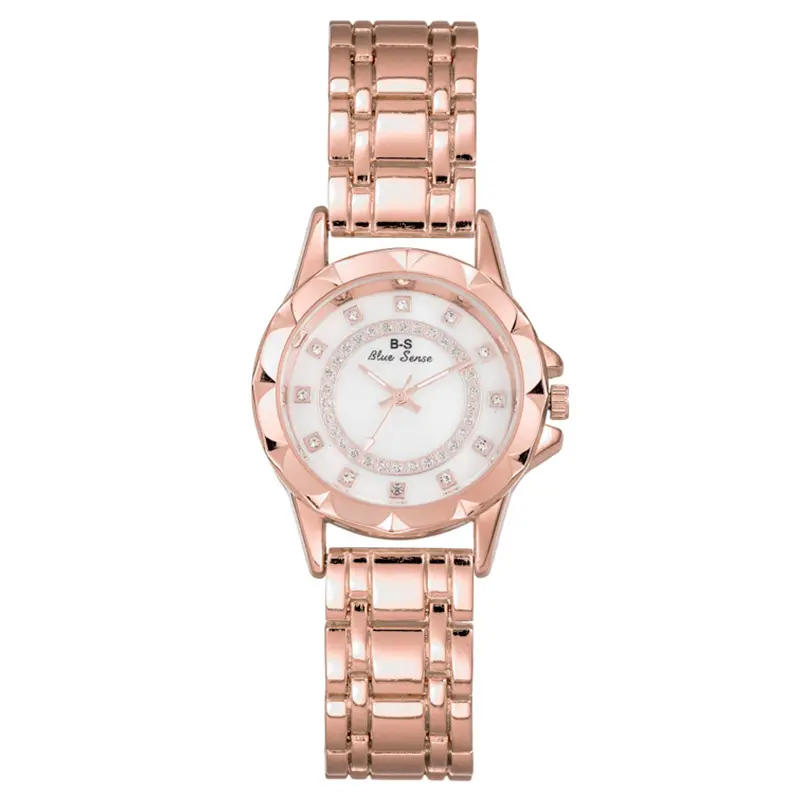 Venta al por mayor elegante cielo estrellado señoras relojes de cuarzo de Oro de las mujeres reloj de diamantes