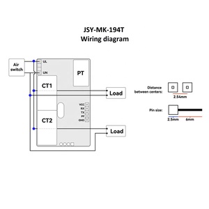 Medidor <span class=keywords><strong>digital</strong></span> de energia em dois canais, amperímetro <span class=keywords><strong>digital</strong></span> CA, Ct aberto, usado para geração de energia fotovoltaica e monitoramento de energia eólica
