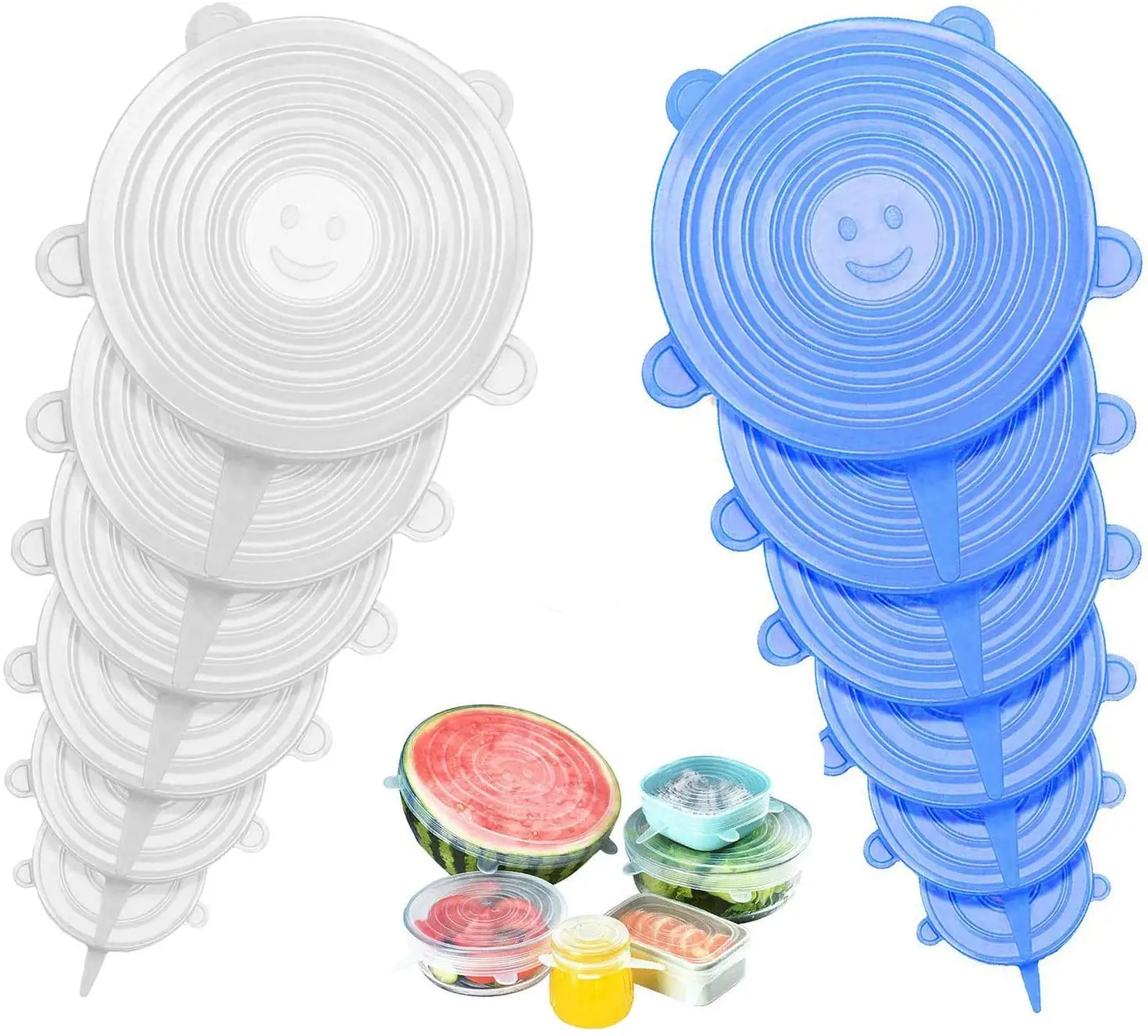 Hot sale reusable elastic silicon stretch lid 12 set, silicone food cover stretchable food wrap