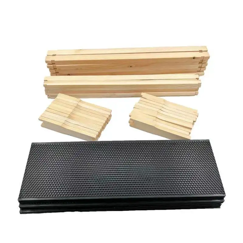 Confezione da 10 strutture per alveare e fondotinta in plastica per alveari profondi con cornici in legno per alveare e fondotinta in plastica