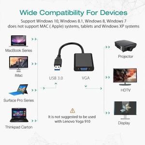 Convertidor de adaptador USB 3,0 a VGA macho a hembra, compatible con alta resolución 1080p - Product Image 5