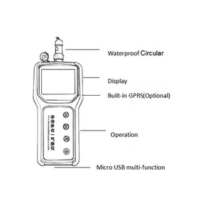 Arduino Portable 7 en 1 Temperatura Humedad Higrómetro Sensor de humedad del suelo de mano para pruebas de suelo