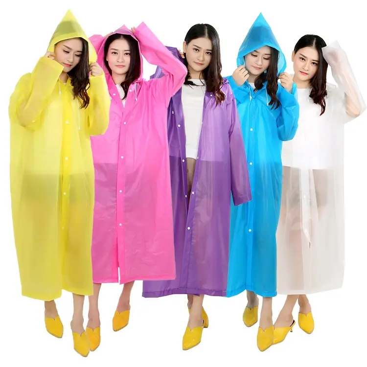 EVA PVC Regen Poncho Günstige Custom Regenmantel Mit Logo Damen Gestrickt Klar Kunststoff Ponchos Herren Wasserdichte Ponchos