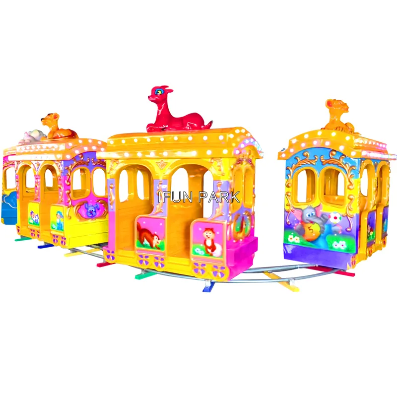 Parco divertimenti giro attrezzature per bambini bambini elettrico Mini treno di elefanti turistici Kiddie treno senza cingoli