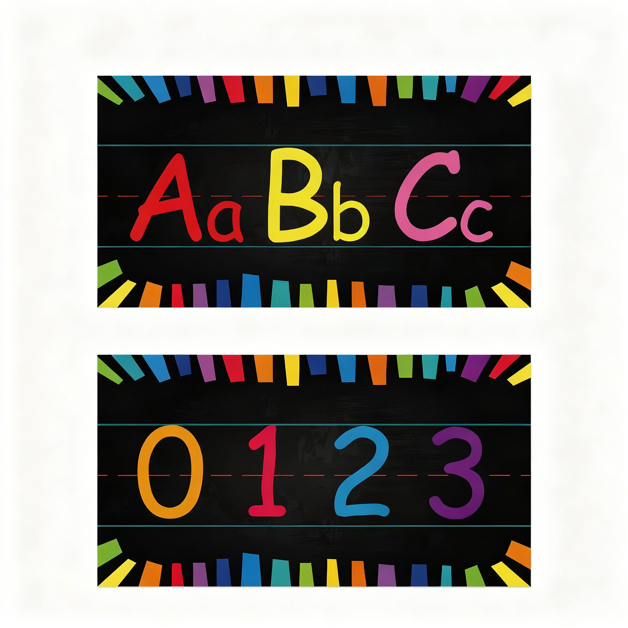 multi color-Letters + Numbers