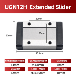 UMOT 46*27*10mm <strong>Linear</strong> <strong>Guide</strong> Rail Slider <strong>Machine</strong> Carriage for Cnc Router Engraving Curtain Dc Motor Sliding <strong>Linear</strong> <strong>Guide</strong> <strong>Blocks</strong>