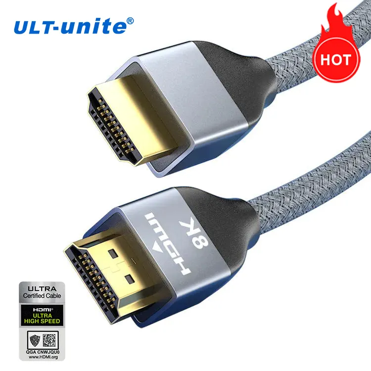 ULT-unite 1m 1.2m 1.5m 2m 3m 5m 8K 60HZ 4K 120HZ 48Gbps HDMI2.1オーディオおよびビデオデータケーブル超高速8KHDMIケーブル