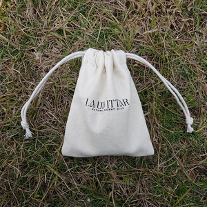 10oz Biodegradable Cotton <strong>Canvas</strong> <strong>Drawstring</strong> Bag 100% Natural Color Small <strong>Drawstring</strong> <strong>Pouch</strong> for Dust and Packaging - Product Image 6