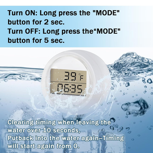 电子ip67浮动冰浴温度计定时器显示器有三温冰浴浮动温度计时间数字 - Product Image 3