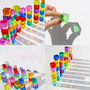 solider acrylblock preisetikett regenbogen sublimation klar verteiler benutzerdefinierter baublock acryl