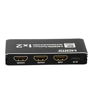 8K <strong>HDMI</strong> <strong>2</strong>-Port <strong>1</strong>-in-<strong>2</strong>-out <strong>Splitter</strong> HDMI2.<strong>1</strong> Video <strong>Splitter</strong> Duplicator with HDCP2.3 for 4 Monitor Display Xbox PS4 Compatibility - Product Image 3